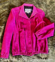 MaxSold Auction:  Vintage Suede Hot Pink Jacket  - Blandford-Blenheim (Ontario, Canada) SELLER MANAGED Downsizing Online Auction -  Harmer Crescent