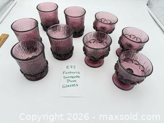 MaxSold Auction: Fostoria Sorrento Plum Glasses - Bremerton (Washington, USA) SELLER MANAGED Estate Sale Online Auction - Burwell Street