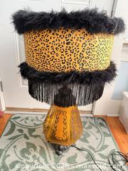 MaxSold Auction: Mid-Century Lamp with Modern Custom Shade - Bremerton (Washington, USA) SELLER MANAGED Estate Sale Online Auction - Burwell Street