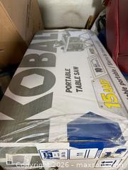 MaxSold Auction: NEW in BOX - Kobalt Portable Table Saw - Bremerton (Washington, USA) SELLER MANAGED Estate Sale Online Auction - Burwell Street