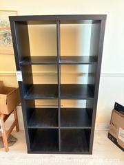 MaxSold Auction: 8-Cubby Cube Shelf 30 x 15 x 58 in, Dark Brown B - Ottawa (Ontario, Canada) PARTNER MANAGED Downsizing Online Auction - Carling Avenue (CONDO)
