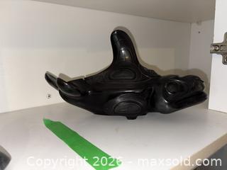MaxSold Auction: Carved Black Stone Orca/Killer Whale Sculpture, Northwest Coast A - Ottawa (Ontario, Canada) PARTNER MANAGED Downsizing Online Auction - Carling Avenue (CONDO)