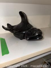 MaxSold Auction: Carved Black Stone Orca/Killer Whale Sculpture, Northwest Coast A - Ottawa (Ontario, Canada) PARTNER MANAGED Downsizing Online Auction - Carling Avenue (CONDO)