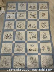 MaxSold Auction: Embroidered Patchwork Baby/Crib Quilt — about 40 x 56 in - Ottawa (Ontario, Canada) PARTNER MANAGED Downsizing Online Auction - Carling Avenue (CONDO)