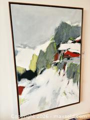 MaxSold Auction: Framed Signed Abstract Canvas Painting,  A - Ottawa (Ontario, Canada) PARTNER MANAGED Downsizing Online Auction - Carling Avenue (CONDO)