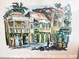 MaxSold Auction: Framed Watercolor of Bridgetown, Barbados by F.Wilkinson A - Ottawa (Ontario, Canada) PARTNER MANAGED Downsizing Online Auction - Carling Avenue (CONDO)