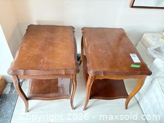 MaxSold Auction: French Provincial Carved Edge End / Side Tables (Pair) B - Ottawa (Ontario, Canada) PARTNER MANAGED Downsizing Online Auction - Carling Avenue (CONDO)