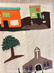 MaxSold Auction: Hand-stitched Appliqué Textile Wall Hanging, Colorful Village A - Ottawa (Ontario, Canada) PARTNER MANAGED Downsizing Online Auction - Carling Avenue (CONDO)