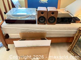 MaxSold Auction: Hitachi HT-500 turntable with Kanto YU4 speakers & Sangean radio A - Ottawa (Ontario, Canada) PARTNER MANAGED Downsizing Online Auction - Carling Avenue (CONDO)