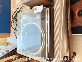 MaxSold Auction: Hitachi HT-500 turntable with Kanto YU4 speakers & Sangean radio A - Ottawa (Ontario, Canada) PARTNER MANAGED Downsizing Online Auction - Carling Avenue (CONDO)