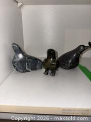 MaxSold Auction: Lot of 3 Signed Inuit Soapstone Bird Sculptures A - Ottawa (Ontario, Canada) PARTNER MANAGED Downsizing Online Auction - Carling Avenue (CONDO)