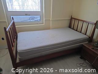 MaxSold Auction: Mid-Century Twin Bed Frame with Headboard & Footboard C - Ottawa (Ontario, Canada) PARTNER MANAGED Downsizing Online Auction - Carling Avenue (CONDO)