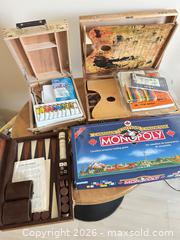 MaxSold Auction: Mixed Lot: Art Supplies and Board Games in Wooden Carry Cases B - Ottawa (Ontario, Canada) PARTNER MANAGED Downsizing Online Auction - Carling Avenue (CONDO)