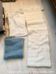 MaxSold Auction: Mixed Vintage Knitwear Lot: Sweaters, Vest, Blankets, Scarves & Linens B - Ottawa (Ontario, Canada) PARTNER MANAGED Downsizing Online Auction - Carling Avenue (CONDO)