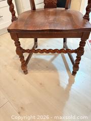 MaxSold Auction: Solid Wood Captain's Armchair with Carved Back & Barley-Twist Legs A - Ottawa (Ontario, Canada) PARTNER MANAGED Downsizing Online Auction - Carling Avenue (CONDO)