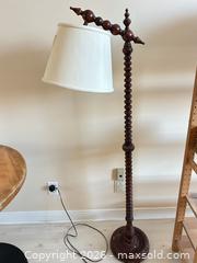 MaxSold Auction: Vintage Spindle Turned Wood Floor Lamp — 57" A - Ottawa (Ontario, Canada) PARTNER MANAGED Downsizing Online Auction - Carling Avenue (CONDO)