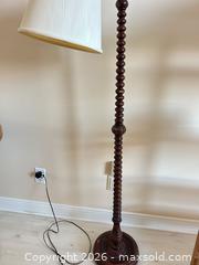 MaxSold Auction: Vintage Spindle Turned Wood Floor Lamp — 57" A - Ottawa (Ontario, Canada) PARTNER MANAGED Downsizing Online Auction - Carling Avenue (CONDO)