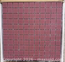 MaxSold Auction: 11 Sheets 1” Frosted Maroon Red  Tiles - San Jose (California, USA) SELLER MANAGED Downsizing Online Auction -  Clarita Avenue
