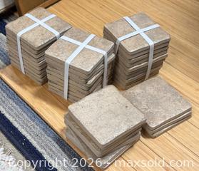 MaxSold Auction: 40 Tile Natural Stone 4x4 inches Travertine Tile  - San Jose (California, USA) SELLER MANAGED Downsizing Online Auction -  Clarita Avenue