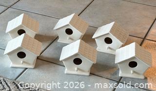 MaxSold Auction: 6 Unglazed Ceramic mini Birdhouses - San Jose (California, USA) SELLER MANAGED Downsizing Online Auction -  Clarita Avenue
