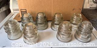 MaxSold Auction: 8 Vintage Clear Insulators  - San Jose (California, USA) SELLER MANAGED Downsizing Online Auction -  Clarita Avenue
