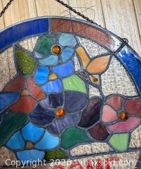 MaxSold Auction: Stained Glass Window Hanging - Welcome - San Jose (California, USA) SELLER MANAGED Downsizing Online Auction -  Clarita Avenue