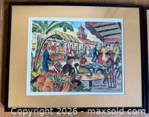 MaxSold Auction: Ted Lewy Los Angeles Farmers Market Art Print - San Jose (California, USA) SELLER MANAGED Downsizing Online Auction -  Clarita Avenue