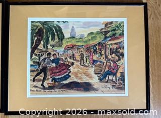 MaxSold Auction: Ted Lewy Los Angels Olvera St Print - San Jose (California, USA) SELLER MANAGED Downsizing Online Auction -  Clarita Avenue