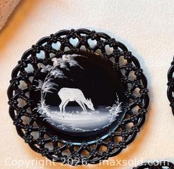 MaxSold Auction: Vintage Deer Hand-Painted "Mary Gregory" Lace Plates - San Jose (California, USA) SELLER MANAGED Downsizing Online Auction -  Clarita Avenue