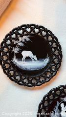 MaxSold Auction: Vintage Deer Hand-Painted "Mary Gregory" Lace Plates - San Jose (California, USA) SELLER MANAGED Downsizing Online Auction -  Clarita Avenue