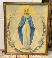 MaxSold Auction: Vintage Framed Religious Print Mary Blessed Mother - San Jose (California, USA) SELLER MANAGED Downsizing Online Auction -  Clarita Avenue