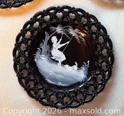 MaxSold Auction: Vintage Girl on Swing Hand-Painted "Mary Gregory" Lace Plates - San Jose (California, USA) SELLER MANAGED Downsizing Online Auction -  Clarita Avenue