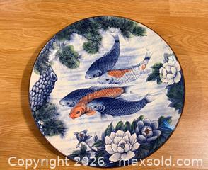 MaxSold Auction: Vintage Japanese Koi Fish Platter - San Jose (California, USA) SELLER MANAGED Downsizing Online Auction -  Clarita Avenue