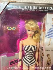 MaxSold Auction: Barbie 35th Anniversary Special Edition Reproduction of Original 1959 Barbie Doll & Packag - Glendale (Arizona, USA) SELLER MANAGED Reseller Online Auction - Bell Road (CONDO)