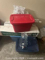 MaxSold Auction: Christmas Lot (3) Christmas trees, Gift Bags, Glass Tree Beverage Dispenser, Ornaments - Glendale (Arizona, USA) SELLER MANAGED Reseller Online Auction - Bell Road (CONDO)