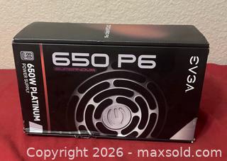 MaxSold Auction: EVGA SuperNOVA 650 P6, 80 Plus Platinum 650W, Fully Modular, Eco Mode with FDB Fan - Glendale (Arizona, USA) SELLER MANAGED Reseller Online Auction - Bell Road (CONDO)