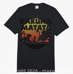 MaxSold Auction: New Disney The Lion King Hakuna Matata T-Shirt 4XL Char - Glendale (Arizona, USA) SELLER MANAGED Reseller Online Auction - Bell Road (CONDO)