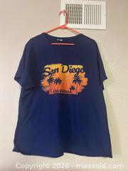 MaxSold Auction: San Diego Sunset - California - Throwback Design - Classic Unisex T-Shirt Size Unknown - Glendale (Arizona, USA) SELLER MANAGED Reseller Online Auction - Bell Road (CONDO)