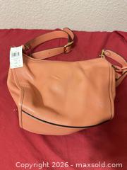 MaxSold Auction: This is a Coach C8482 Small Dufflette in light coral polished pebbled leather New - Glendale (Arizona, USA) SELLER MANAGED Reseller Online Auction - Bell Road (CONDO)