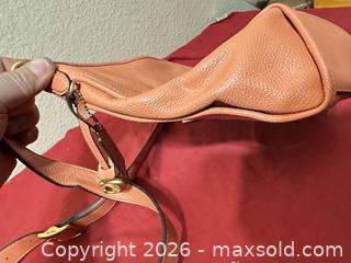 MaxSold Auction: This is a Coach C8482 Small Dufflette in light coral polished pebbled leather New - Glendale (Arizona, USA) SELLER MANAGED Reseller Online Auction - Bell Road (CONDO)