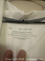 MaxSold Auction: Under Armour Men's UA Squad Warm Up Jacket Size 4XL White Gray  - Glendale (Arizona, USA) SELLER MANAGED Reseller Online Auction - Bell Road (CONDO)