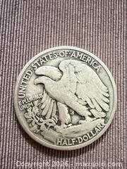 MaxSold Auction: 1937 P Walking Liberty Half Dollar 90% silver  - Toronto (Ontario, Canada) SELLER MANAGED Downsizing Online Auction - Applefield Drive