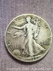 MaxSold Auction: 1942 P Walking Liberty Half Dollar 90% silver  - Toronto (Ontario, Canada) SELLER MANAGED Downsizing Online Auction - Applefield Drive