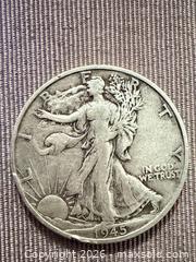 MaxSold Auction: 1945 S Walking Liberty Half Dollar 90% silver  - Toronto (Ontario, Canada) SELLER MANAGED Downsizing Online Auction - Applefield Drive