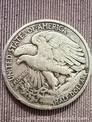 MaxSold Auction: 1945 S Walking Liberty Half Dollar 90% silver  - Toronto (Ontario, Canada) SELLER MANAGED Downsizing Online Auction - Applefield Drive