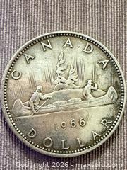 MaxSold Auction: 1966 CANADA SILVER DOLLAR - CANADIAN VOYAGER COIN  - Toronto (Ontario, Canada) SELLER MANAGED Downsizing Online Auction - Applefield Drive
