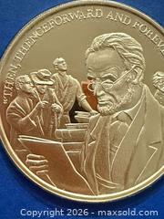 MaxSold Auction: 1 Troy Oz Emancipation Proclamation DC Vintage Proof Sterling Silver Round Medal - Toronto (Ontario, Canada) SELLER MANAGED Downsizing Online Auction - Applefield Drive