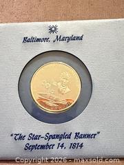 MaxSold Auction: 1 Troy Oz the star spangled banner vintage Proof sterling silver coin  - Toronto (Ontario, Canada) SELLER MANAGED Downsizing Online Auction - Applefield Drive
