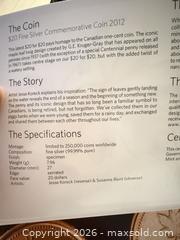 MaxSold Auction: 2012 $20 1/4oz Silver Royal Canadian Mint "Farewell To The Penny" - OGP - Toronto (Ontario, Canada) SELLER MANAGED Downsizing Online Auction - Applefield Drive