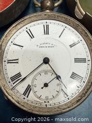 MaxSold Auction: Antique E. Harris & Co. pocket watches sterling silver  - Toronto (Ontario, Canada) SELLER MANAGED Downsizing Online Auction - Applefield Drive